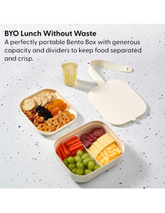 Caja Bento Portátil W&P 3 Compartimentos 0.95L Libre BPA 2