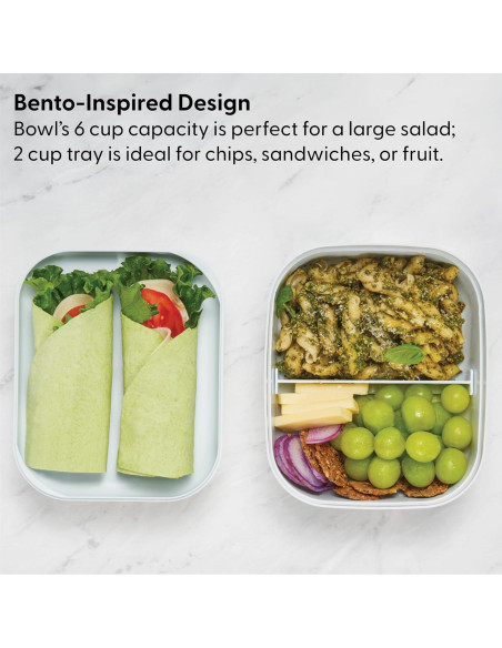 Caja Bento Portátil W&P 3 Compartimentos 0.95L Libre BPA