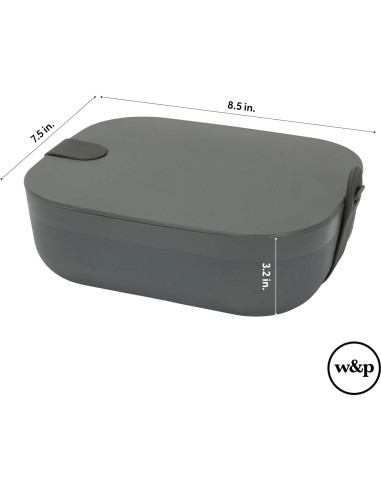 Caja Bento Portátil W&P 3 Compartimentos 0.95L Libre BPA