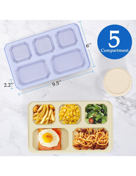 Caja Bento 4 Piezas Reutilizable 1000ml para Comidas