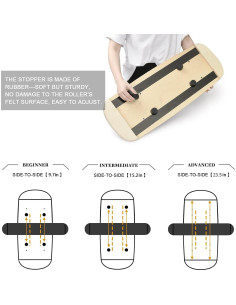 Tabla de Equilibrio BECAPRO de Madera Ajustable 73.9x29cm 2