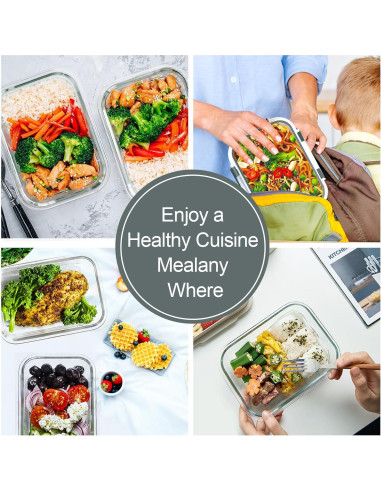 10 Envases de Vidrio Herméticos VERONES 625ml para Comidas