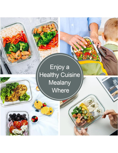 10 Envases de Vidrio Herméticos VERONES 625ml para Comidas