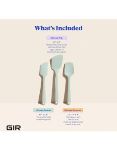 Set de Utensilios de Silicona GIR de 3 Piezas Verde Menta 2