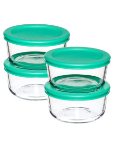 Juego de 4 Contenedores de Vidrio Anchor Hocking 2 Tazas