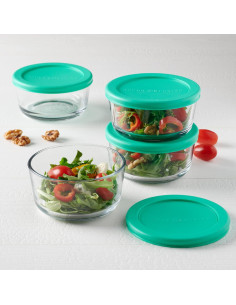 Juego de 4 Contenedores de Vidrio Anchor Hocking 2 Tazas 2