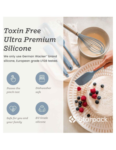 Juego de Espátulas de Silicona StarPack 4 Pzs Resistente al Calor