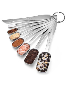 Juego de Cucharas Medidoras de Acero Inoxidable Doosu 8 Piezas