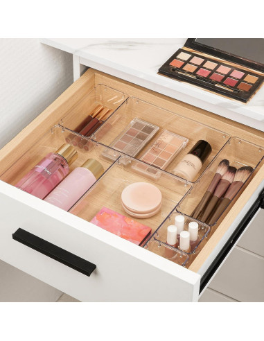 Organizador de Cajones Vtopmart 10 Piezas Plástico Transparente