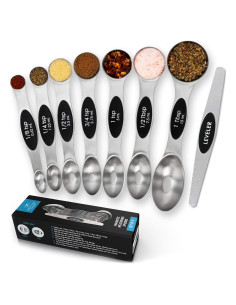 Set de 8 Cucharas Medidoras Magnéticas Zulay - Acero Inoxidable