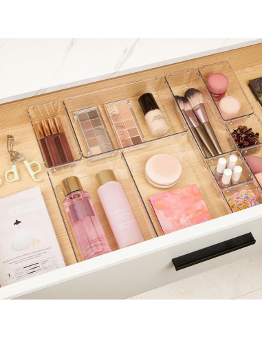 Organizador de Cajones Vtopmart 10 Piezas Plástico Transparente