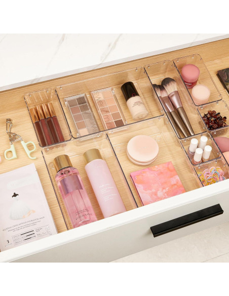 Organizador de Cajones Vtopmart 10 Piezas Plástico Transparente