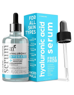 Suero Facial Antienvejecimiento ArtNaturals 29.57 ml - Ácido Hialurónico, Vitamina C y E