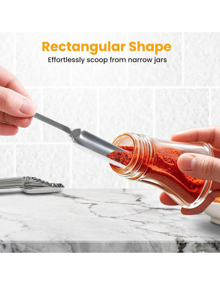 Juego de cucharas medidoras YUNNKEEY de acero inoxidable 8 piezas