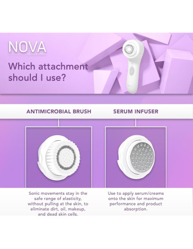 Cepillo de limpieza facial Spa Sciences NOVA - Exfoliante USB