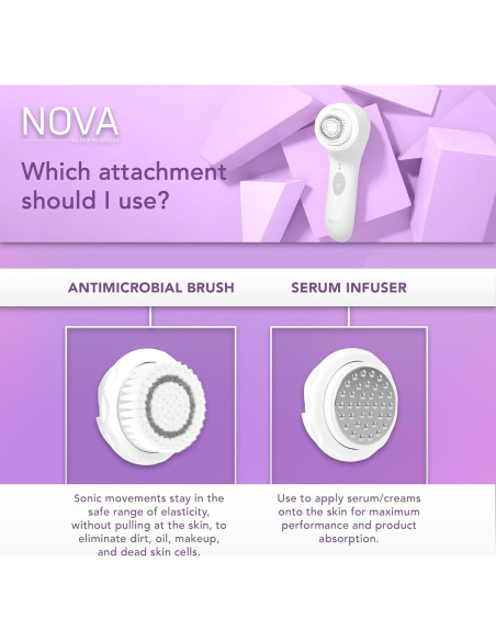 Cepillo de limpieza facial Spa Sciences NOVA - Exfoliante USB