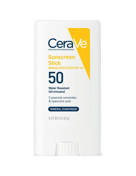 CeraVe Barra Solar Facial Mineral SPF 50 - 100% Mineral