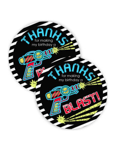 Pegatinas de Fiesta Laser Tag POP parties - 40 Etiquetas