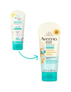 Protector Solar Mineral Aveeno Kids SPF 50 Piel Sensible 89 ml 2