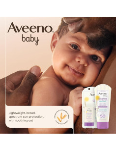 Protector Solar Mineral Aveeno Baby SPF 50 Piel Sensible 88.7 ml 2