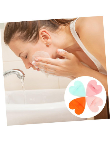 Cepillo Facial Manual de Silicona FAVOMOTO - 4 Piezas Exfoliantes