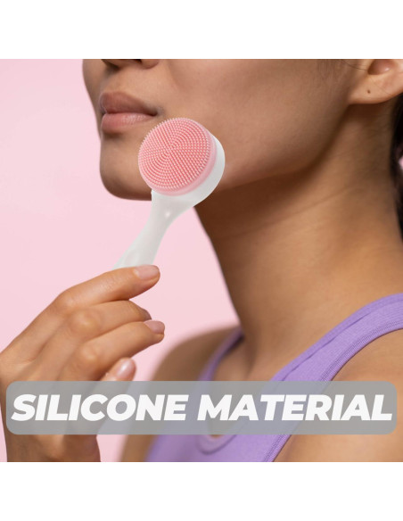 Cepillo Facial de Silicona FOMIYES - Set de 2, 14.5x4.2 cm
