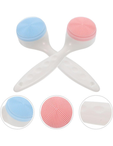 Cepillo Facial de Silicona FOMIYES - Set de 2, 14.5x4.2 cm
