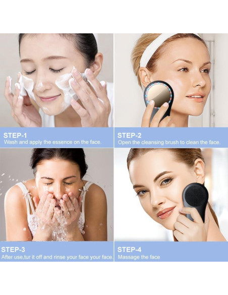 Limpiador Facial Eléctrico Perwin LA2417 - Silicona Impermeable Limpiador Facial Eléctrico Perwin LA2417 - Silicona Impermeable