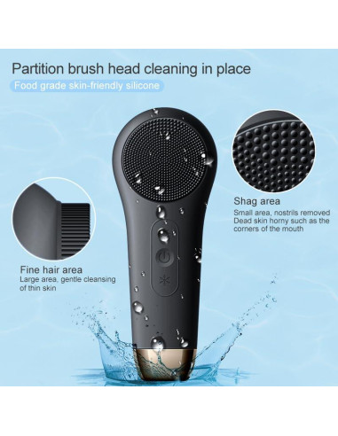 Limpiador Facial Eléctrico Perwin LA2417 - Silicona Impermeable