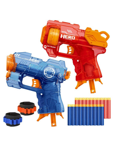 Mini Pistolas Nerf Banvih 2 Conjunto 20 Dardos Espuma