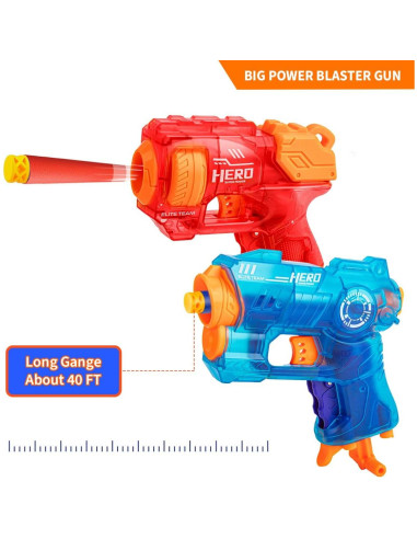 Mini Pistolas Nerf Banvih 2 Conjunto 20 Dardos Espuma