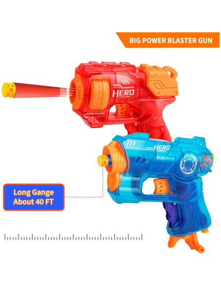Mini Pistolas Nerf Banvih 2 Conjunto 20 Dardos Espuma