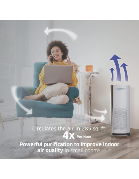 Purificador de Aire AirDoctor AD1000 HEPA 26.5 m Blanco