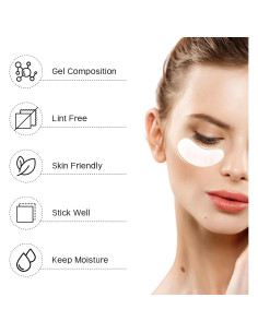 Vaincre 120 Pares Parche Hidrogel para Ojos Sin Pelusa 2