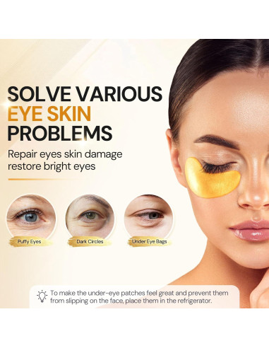 Parches para Ojos KUTDEP Dorado 10 Pares Hidratantes