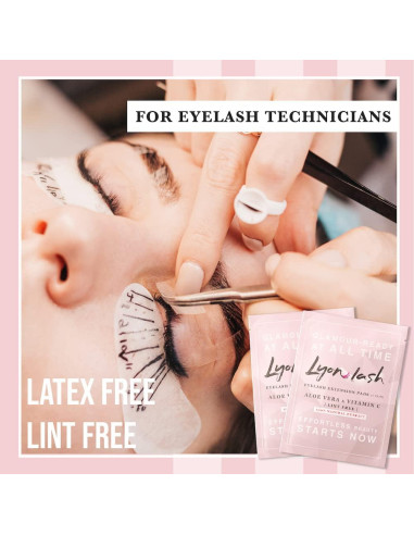 100 Pares Almohadillas Hidrogel para Ojos Lyon Lash - Sin Pelusa