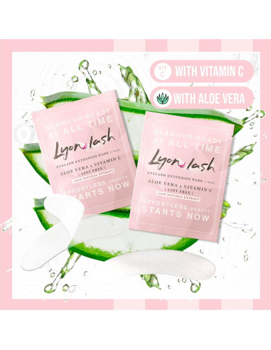 100 Pares Almohadillas Hidrogel para Ojos Lyon Lash - Sin Pelusa