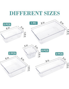 Juego de organizadores de cajones 16 piezas StorMiracle 2