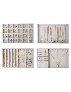 ProCase Organizador de Joyería Apilable 4 Capas Gris