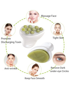 Rodillo de Jade y Gua Sha Facial BEAUTYFACTOR - Set Cuidado Piel 2