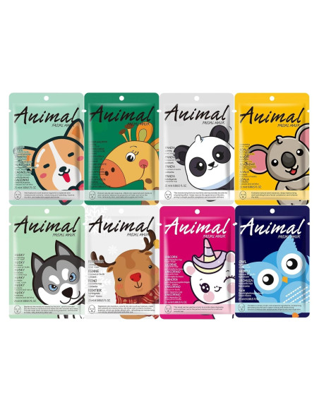 Set de 8 Mascarillas Faciales Evolvique - Hidratantes con Ácido Hialurónico