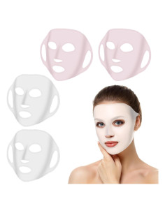 4 Piezas Mascarilla de Silicona Reutilizable Oruola 3D Hidratante