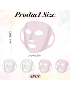 4 Piezas Mascarilla de Silicona Reutilizable Oruola 3D Hidratante 2