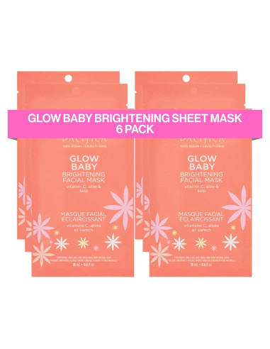 Mascarilla Facial Hoja Pacifica Glow Baby - Paquete de 6