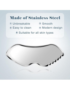 Herramienta Gua Sha de Acero Inoxidable MoHern - Masaje Facial 2