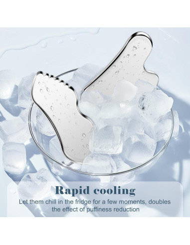 Herramienta Gua Sha de Acero Inoxidable MoHern - Masaje Facial