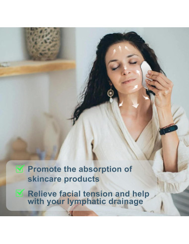Herramienta Gua Sha de Acero Inoxidable MoHern - Masaje Facial