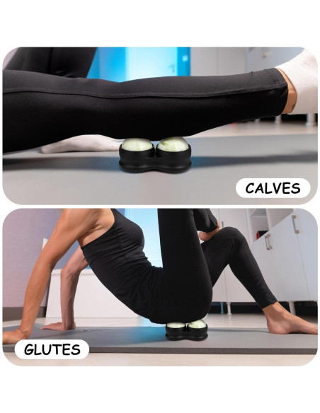 Bola de Masaje de Jade LazyGa - Doble Bola para Alivio Muscular