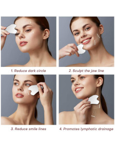 Herramienta Gua Sha Uormsici de Acero Inoxidable 304 para Facial 2