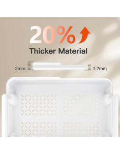 Carro Organizador Rodante Pipishell 3 Niveles Blanco 2